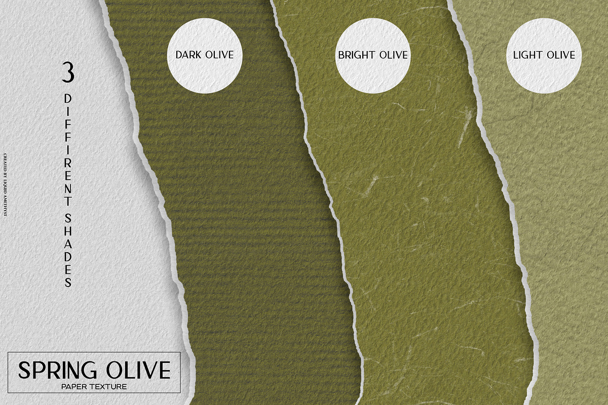 Spring Olive Handmade Paper Set, a Background Graphic by Liquid Amethyst Art (Photo 2 of 6)