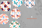 Cute animals on wild textures, an Object Graphic by PixelAesthetic (Thumbnail 8 of 9)
