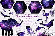 Space Silhouettes, an Animal Illustration by Salted Galaxy (Thumbnail 1 of 8)