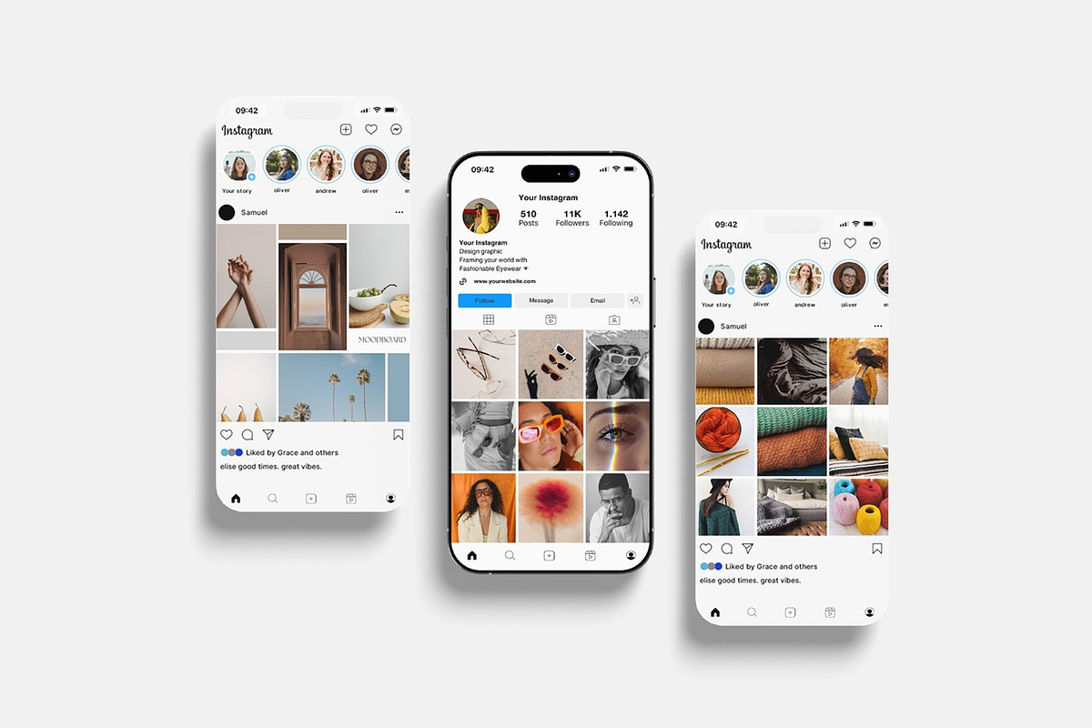 Instagram Social Media Mockup, a Device Mockup by Sweetdady (Photo 3 of 4)