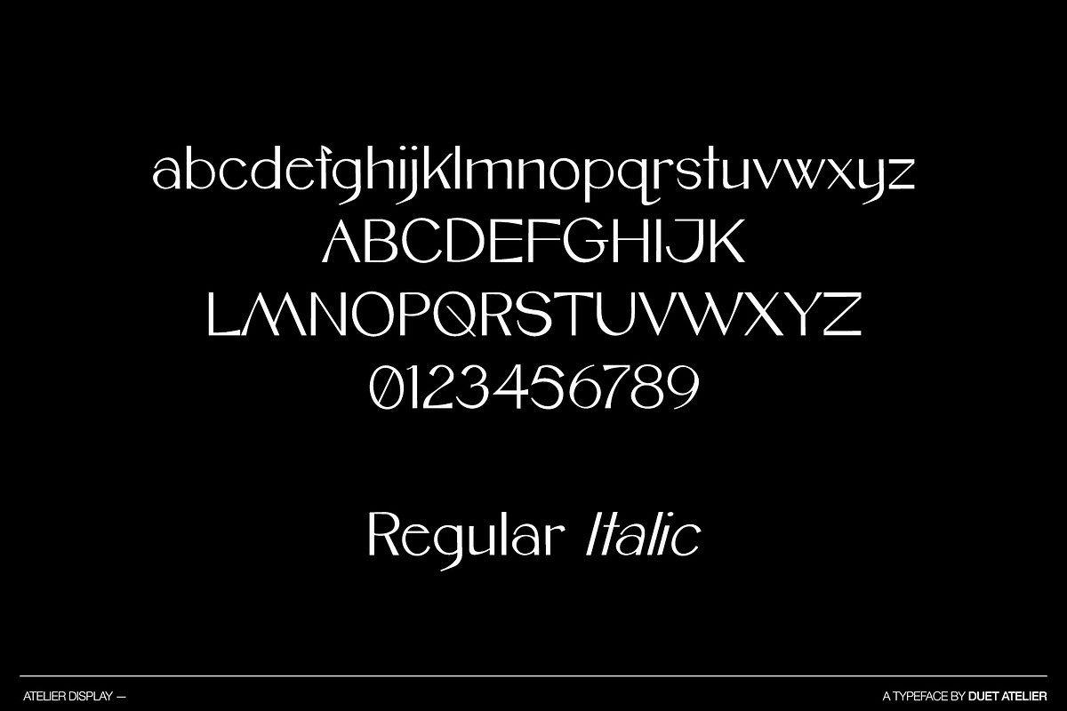 Atelier Display Font, a Font by Duet Atelier (Photo 16 of 16)