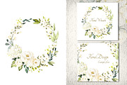 White roses. Watercolor floral set, a Decorative Illustration by Lisima (Thumbnail 6 of 16)