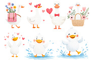 Spring Silly Goose Clipart, an Illustration by Designworld (Thumbnail 6 of 10)