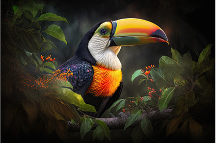 tucan bird in natural spring, its, an Animal Photo by Sergey Kotenev