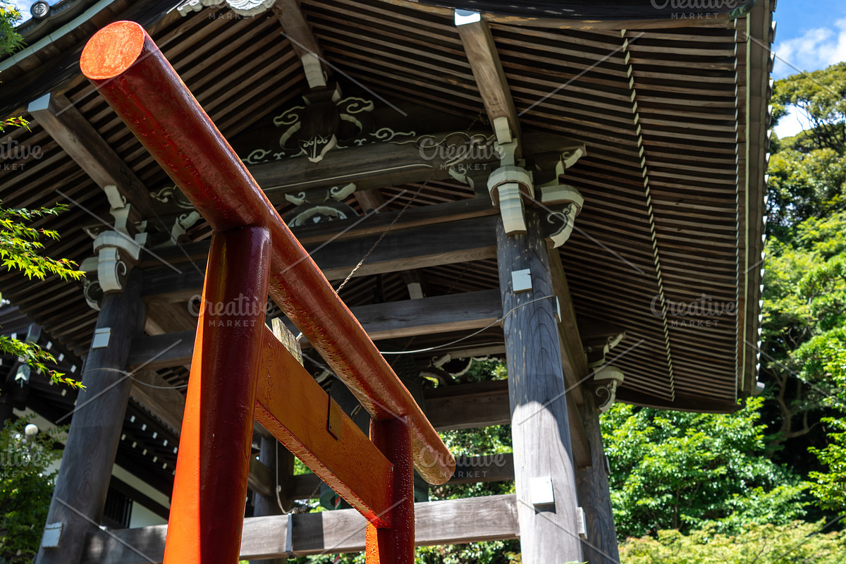 Bell tower and torii gate at Sasuke Inari-jinja in Kamakura, Jap, an Architecture Photo by GoodGoods (Photo 2 of 2)