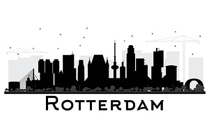 Rotterdam Netherlands Skyline