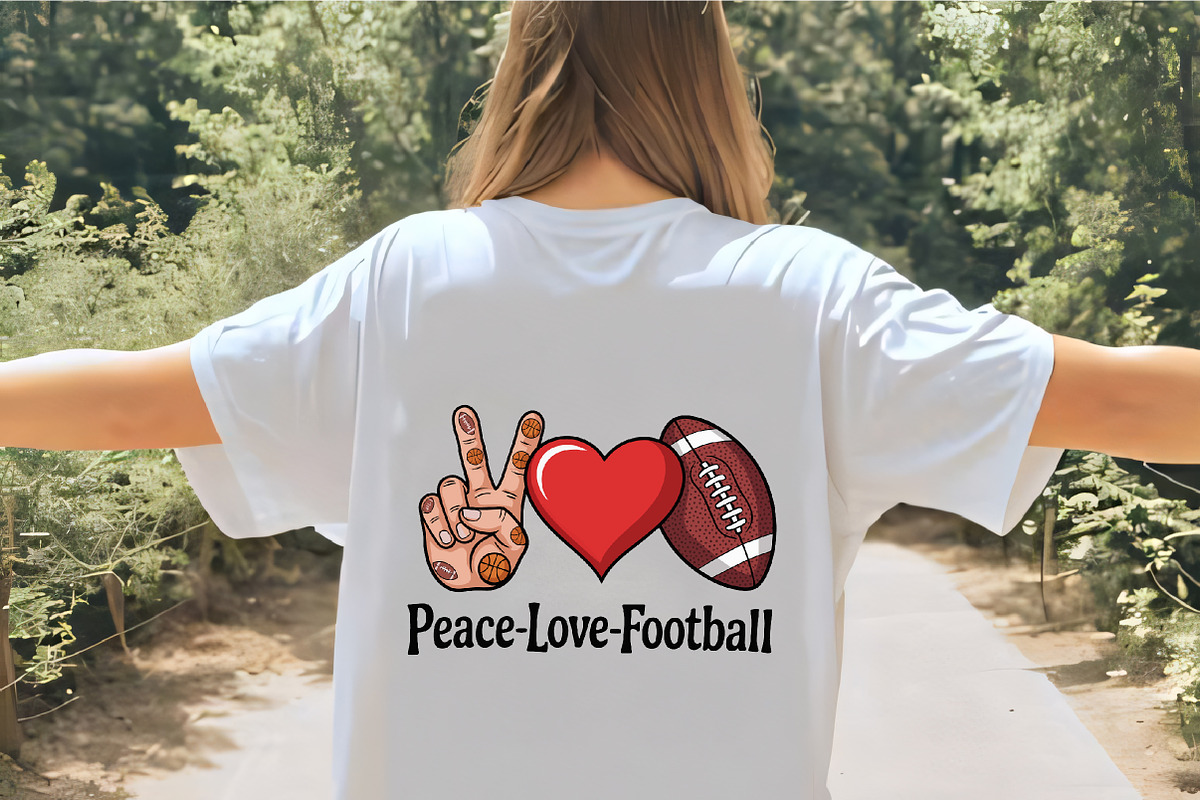 Peace love basketball and football, an Illustration by CrexoraLab (Photo 4 of 4)