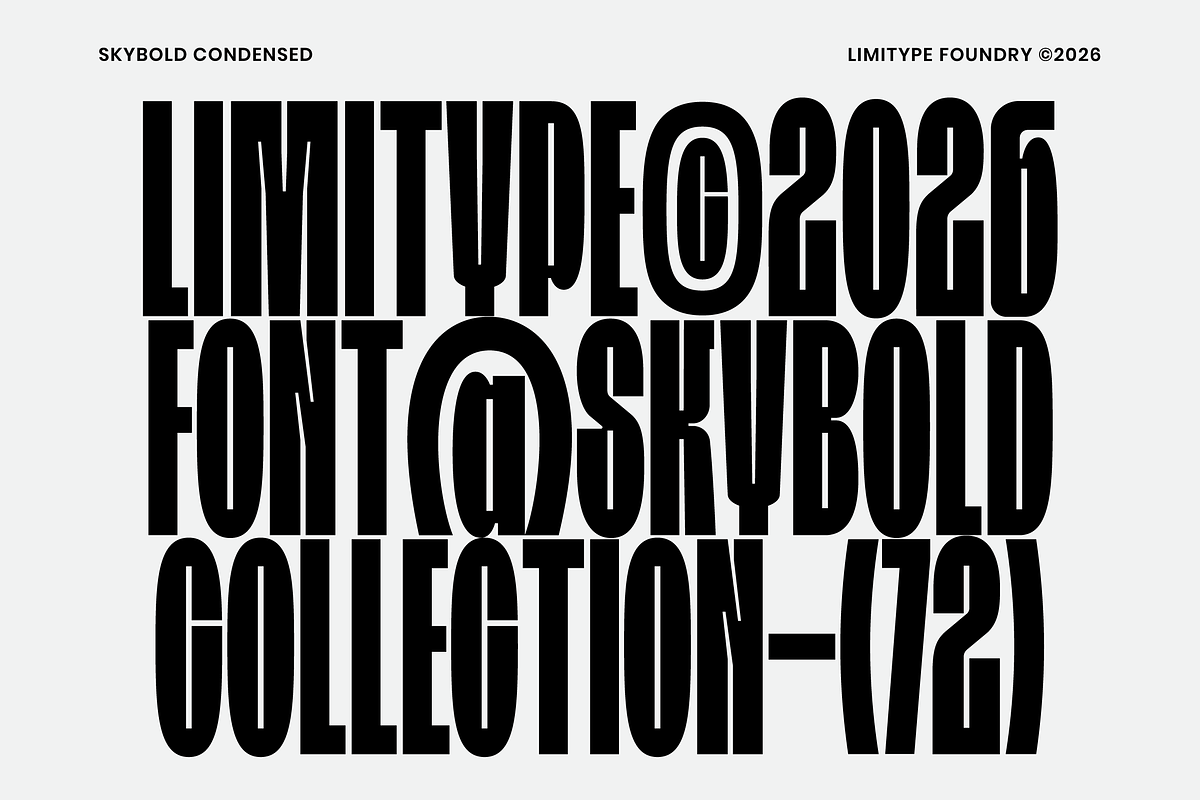 Skybold - Condensed Font, a Sans Serif Font by limitype (Photo 3 of 12)