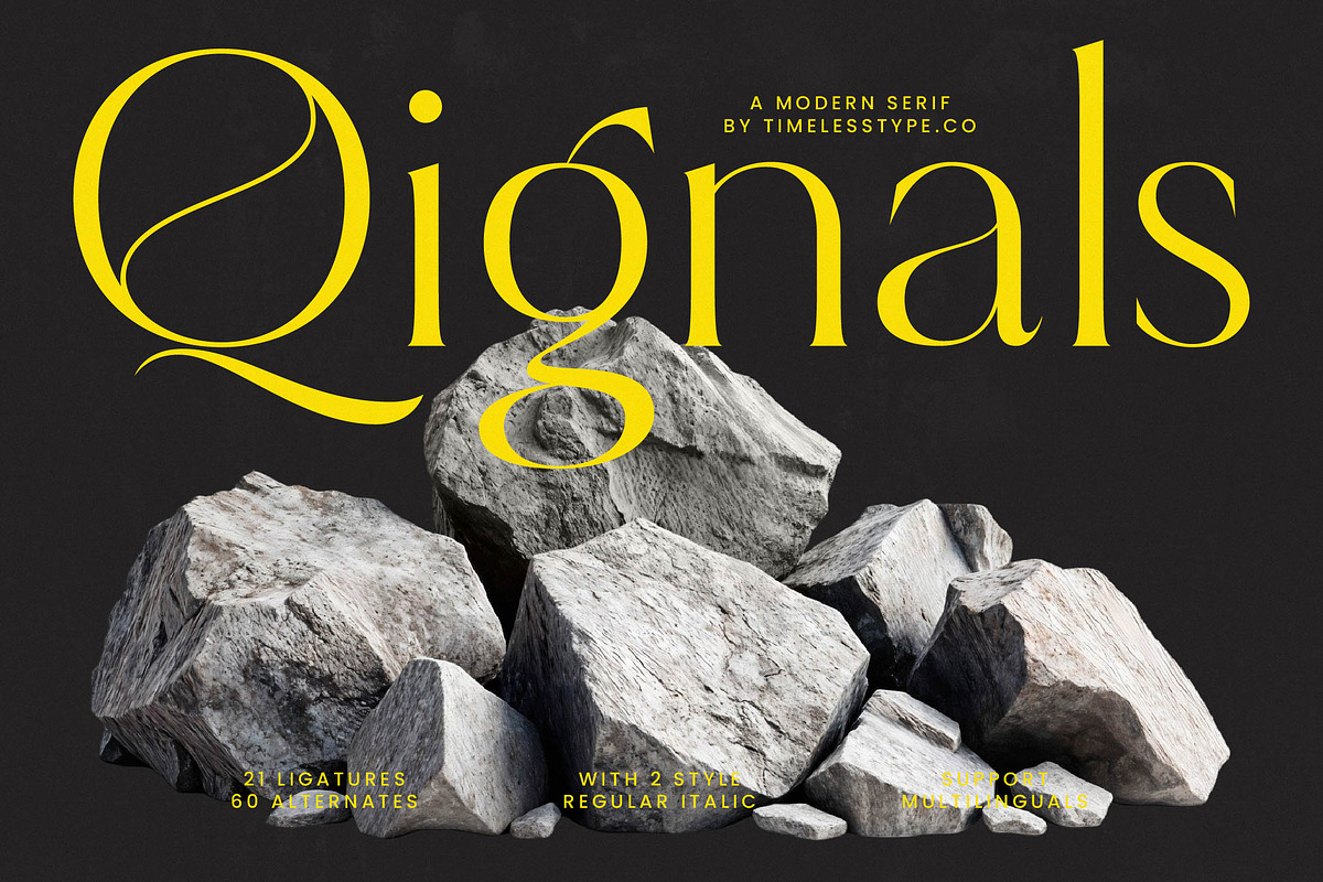 Qignals Modern Serif Font, a Serif Font by timelesstype.co (Photo 1 of 20)
