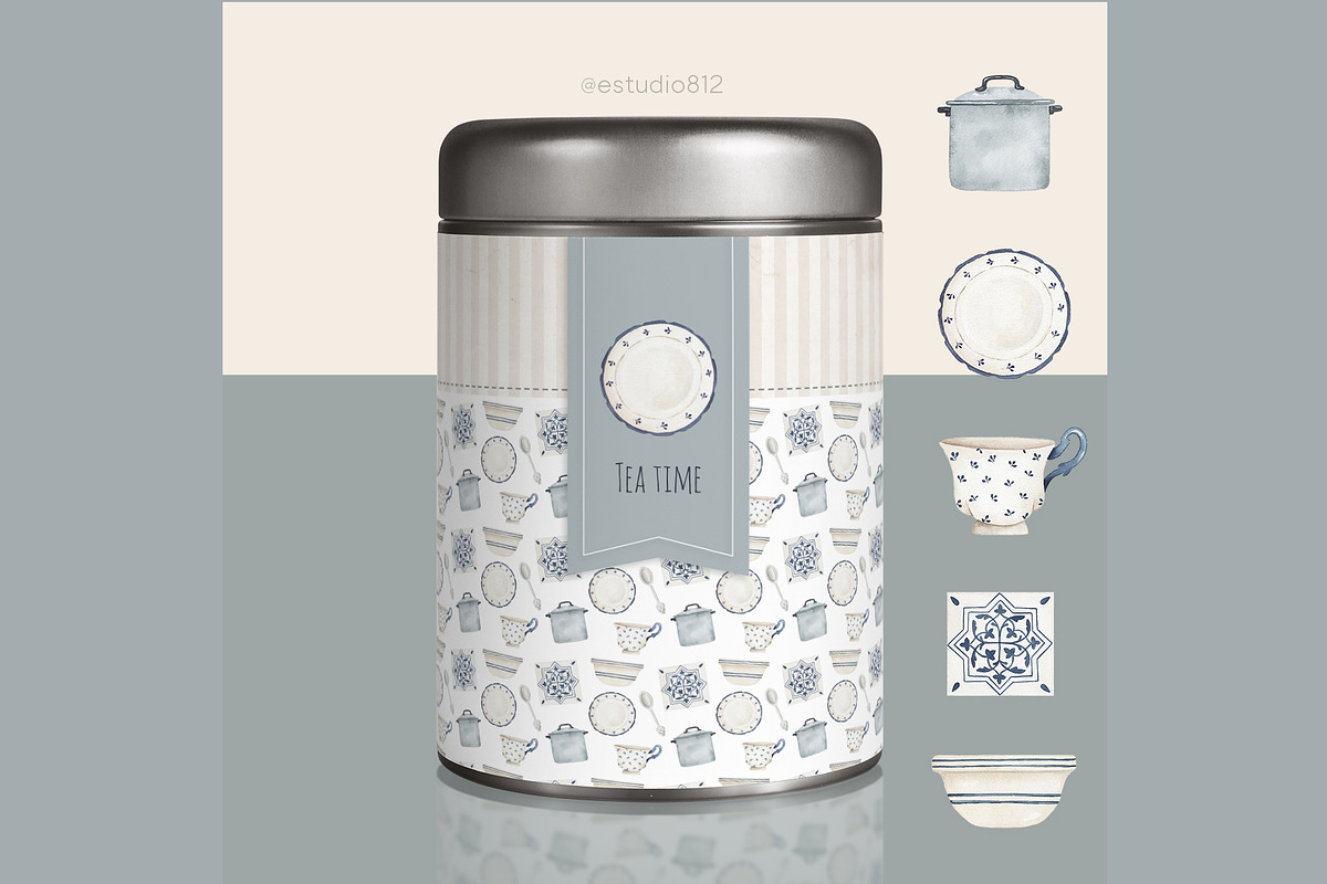Pasticerie watercolor set, a Decorative Illustration by Estudio 812 (Photo 6 of 10)