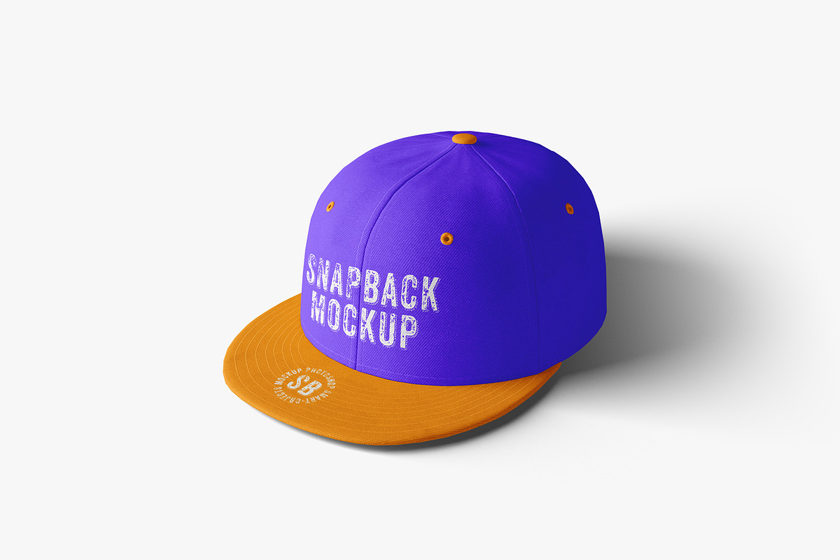 Snapback Cap Mockups, a Merchandise Mockup by artimasa (Photo 4 of 6)