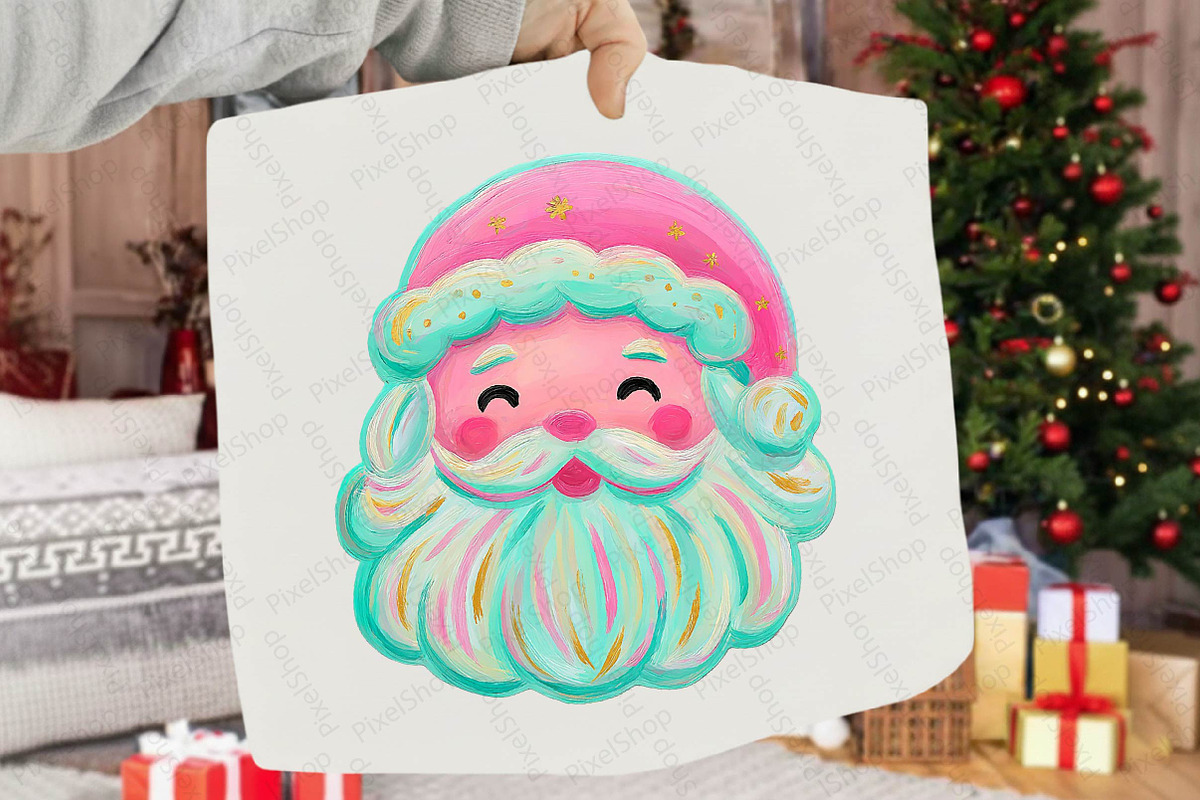 Cute Retro Christmas Santa Face Desi, an Illustration by DreamPrint404 (Photo 6 of 7)