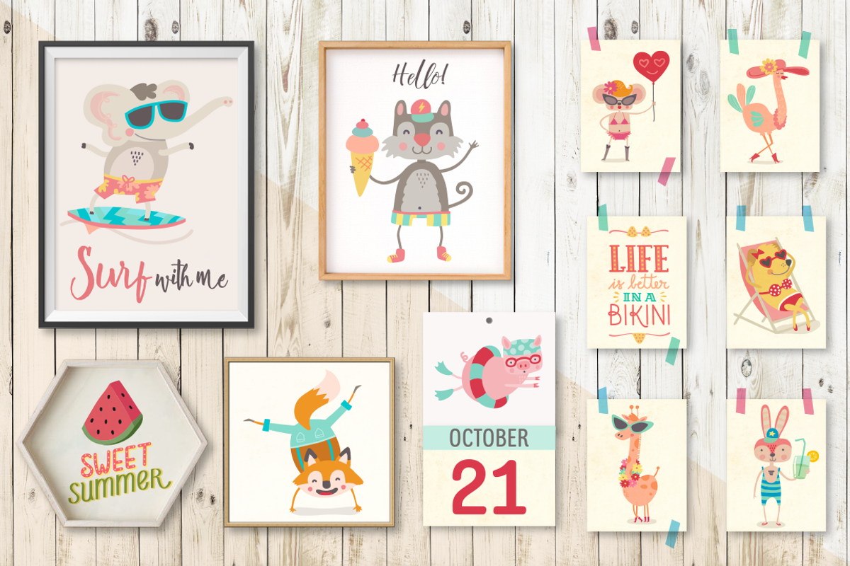 It's Summer time! Cute animals, an Animal Illustration by Isa De Gregorio (Photo 4 of 7)