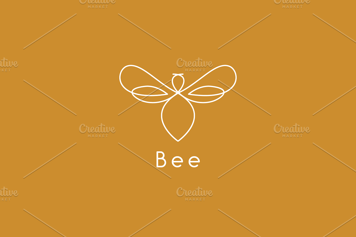 Bee symbol logo, a Branding & Logo Template by MuzaInspires (Photo 2 of 5)
