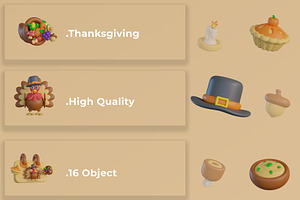 3D Thanksgiving Icon