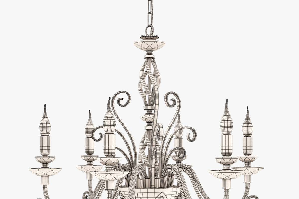 Euroluce Lampadari Alicante L6L, a Furniture 3D Model by Markelos (Photo 6 of 10)