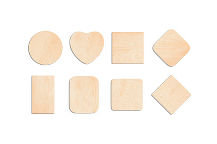 Wood Plate 8 Types 3D Model, an Object 3D Model by rebrandy