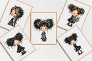 Summer Gothic Girls Clipart, a Seasonal Illustration by Rose Art (Thumbnail 5 of 6)
