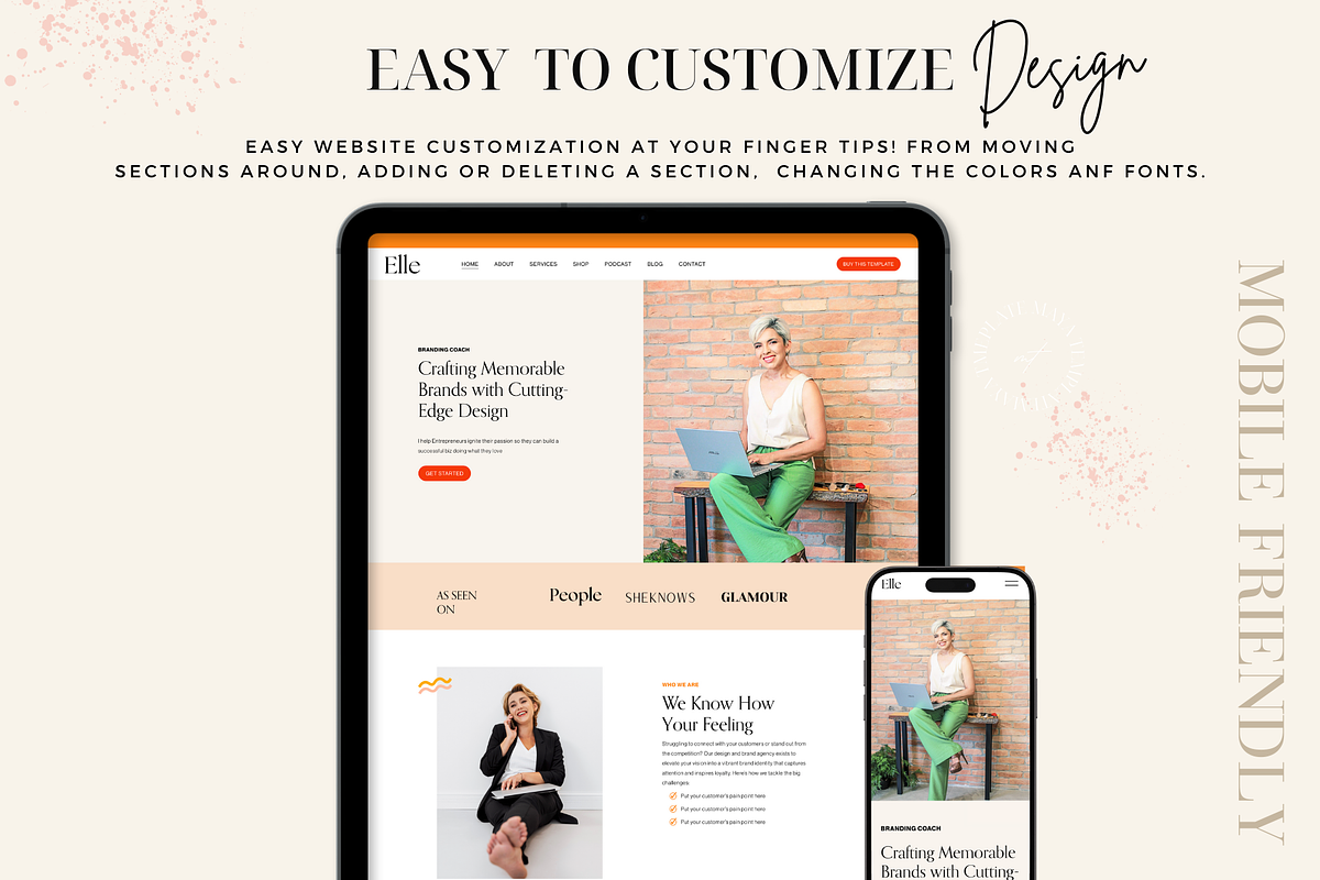 Squarespace 7.1 Template Elle, a Websites & App Template by thrivedigitally (Photo 2 of 8)