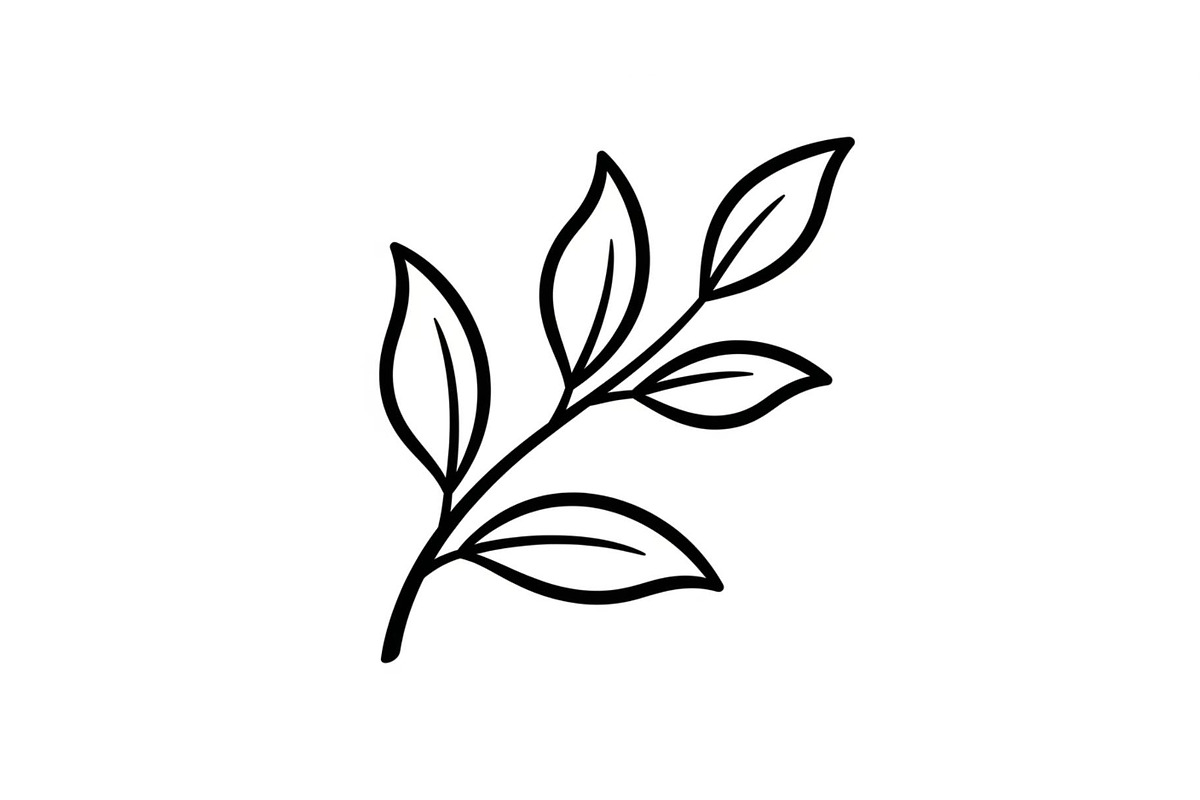 Hand Drawn Leaf Line Art Bundle, an Illustration by hafijul (Photo 6 of 51)