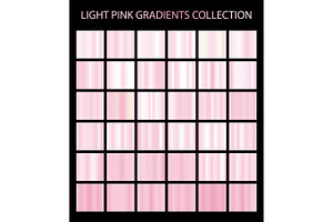 36 Vector Light Pink Color Gradients