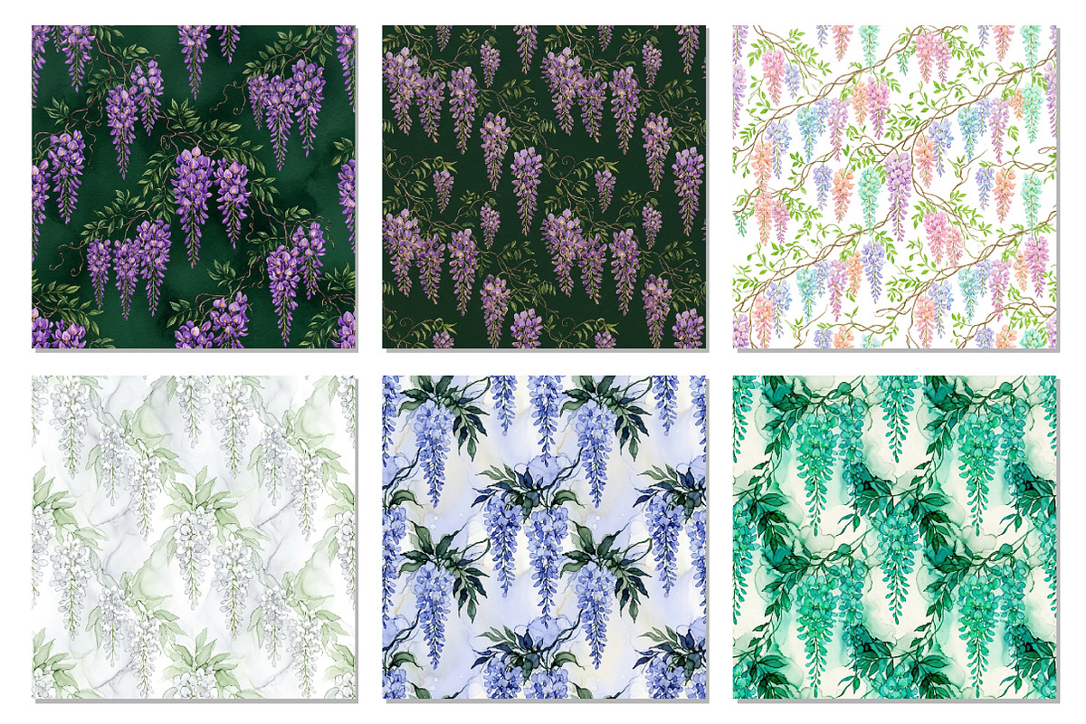 Alcohol Ink Wisteria Seamless Patter, a Texture Graphic by Dream Creation (Photo 4 of 6)
