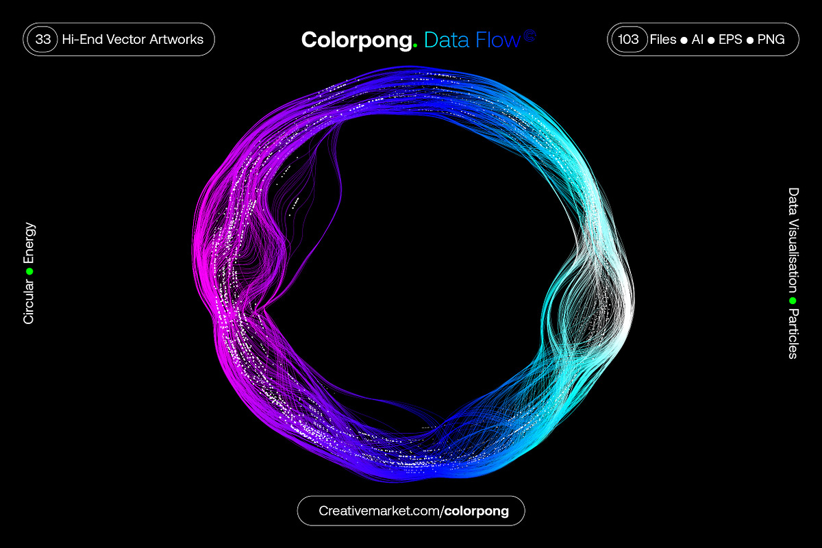 Data Flow - Vector Bundle, a Technology Illustration by Colorpong (Photo 3 of 19)