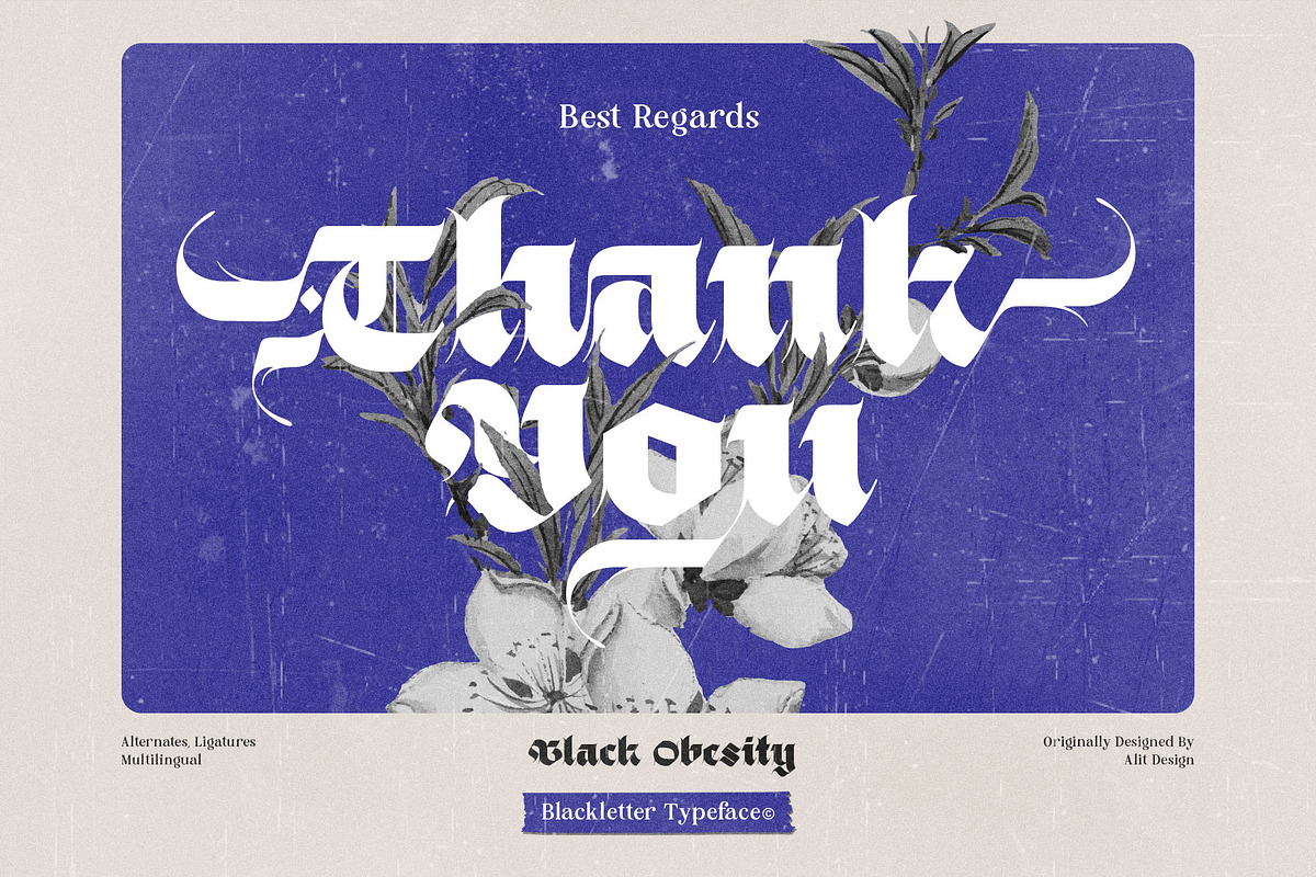 Black Obesity Blackletter Font, a Blackletter Font by alit design (Photo 17 of 17)
