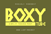 Boxy Tube, a Sans Serif Font by asfgraphics (Thumbnail 1 of 8)
