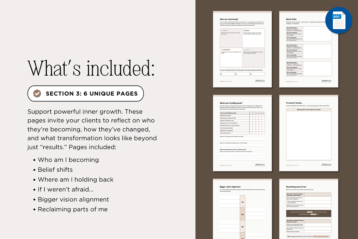Fillable Reflection Journal Workbook, a Presentation Template by Our Polished Pages (Photo 11 of 20)