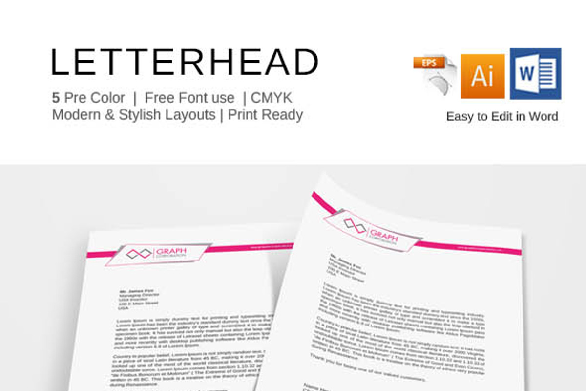 Letterhead, a Stationery Template by asimalikhan555 (Photo 7 of 10)
