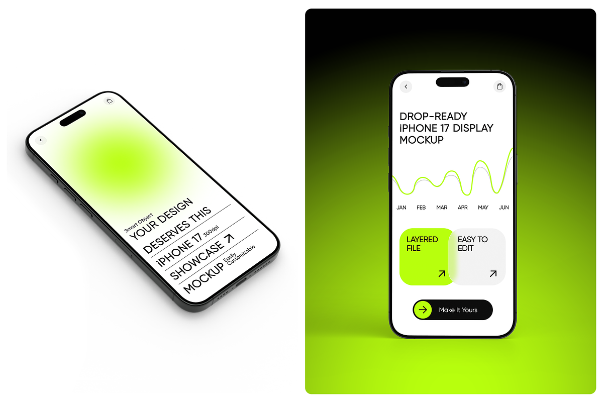 iPhone 17 Mockup, a Device Mockup by Mockupdaddy (Photo 2 of 25)