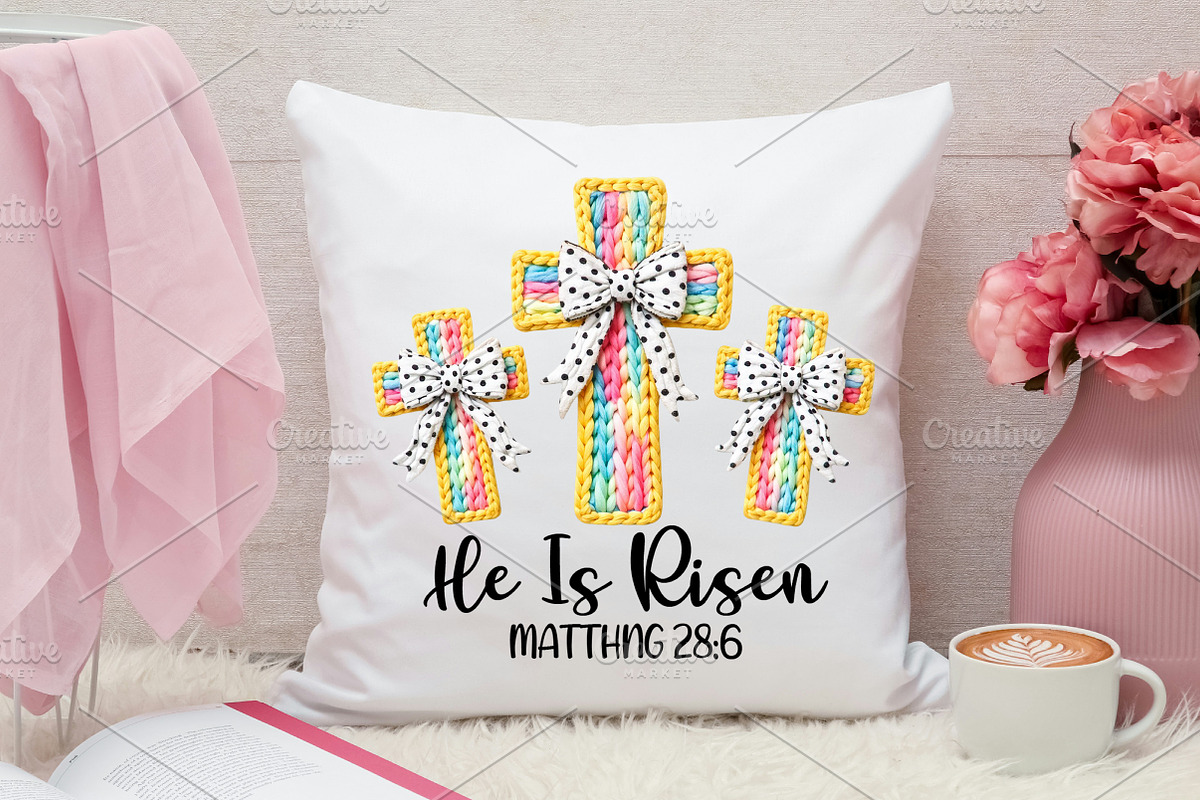 He is risen Christian Easter PNG, an Illustration by Canvas Craft (Photo 7 of 7)