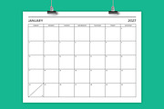 2027 Basic Modern 8.5x11 in Calendar, a Stationery Template by Running With Foxes (Thumbnail 1 of 5)