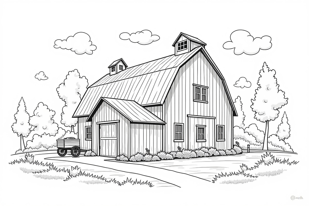 Vintage Farmhouse Sketch Bundle, an Illustration by hafijul (Photo 6 of 7)