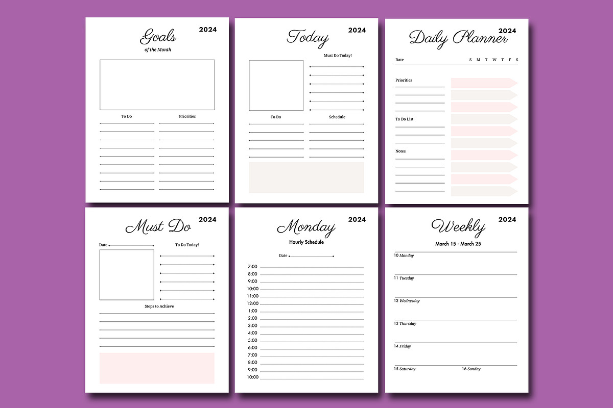 Calendar Planner Canva Template, a Design Template by Spark Design (Photo 3 of 3)