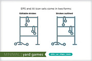 Minimal yard game icons, an Outline Icon by Picture Window (Thumbnail 3 of 5)