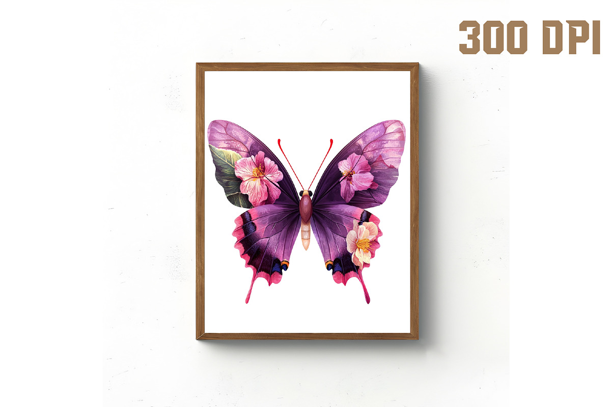 Purple Watercolor Butterfly PNG, an Icon by Libby Wishes (Photo 4 of 6)