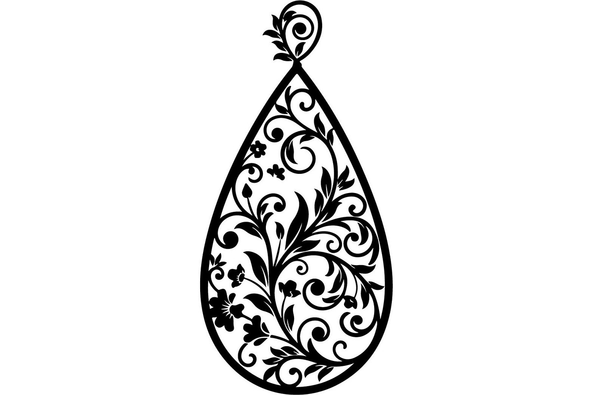 Ornamental Earring SVG Bundle, an Object Graphic by Designer_Momina (Photo 3 of 20)