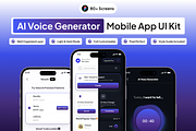 AI Voice Generator Mobile App UI Kit, an UI Kit Template by Moni Studio (Thumbnail 1 of 5)
