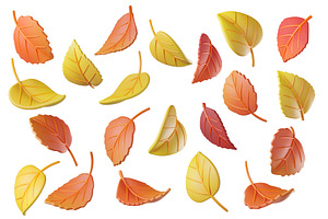 Cute 3D Autumn Leaves