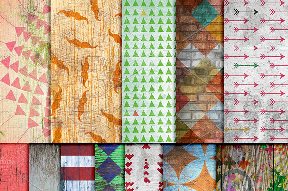 Rustic Digital Papers preview 4