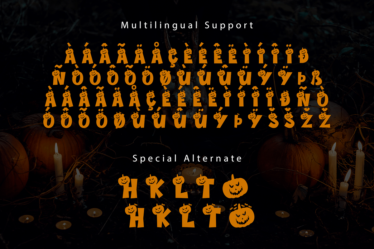 Bagonk - A Halloween Theme Font, a Blackletter Font by overlaytemplates (Photo 5 of 5)
