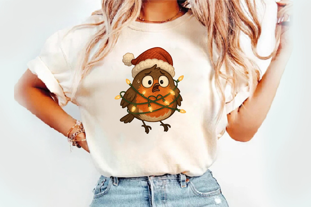 Christmas Robin Bird PNG, an Illustration by Watercolor design (Photo 4 of 6)