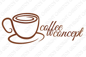 Coffe Cup Cafe Concept