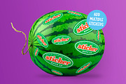 Watermelon Sticker Mockup –Smart PSD, a Household Mockup by Little Type Factory (Thumbnail 4 of 6)