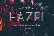 Hazel Deco Font, a Font by Leslie Ray (Thumbnail 1 of 7)