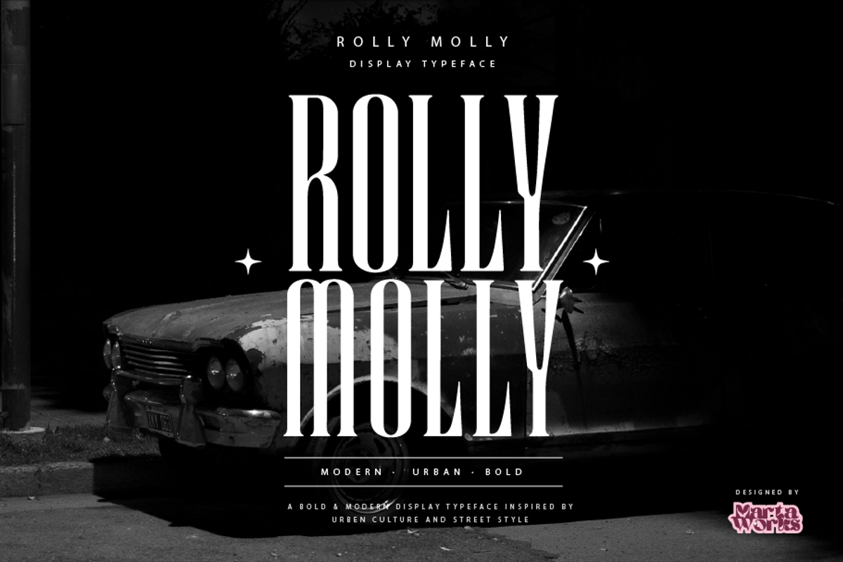 Rolly Molly Display Serif Font, a Blackletter Font by Martalv Works (Photo 2 of 7)