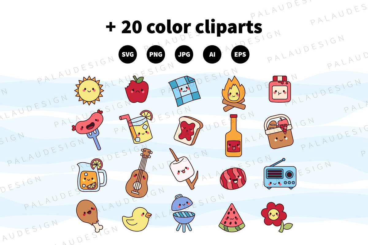 Cute Picnic Time Characters, a Seasonal Illustration by Palau (Photo 10 of 12)