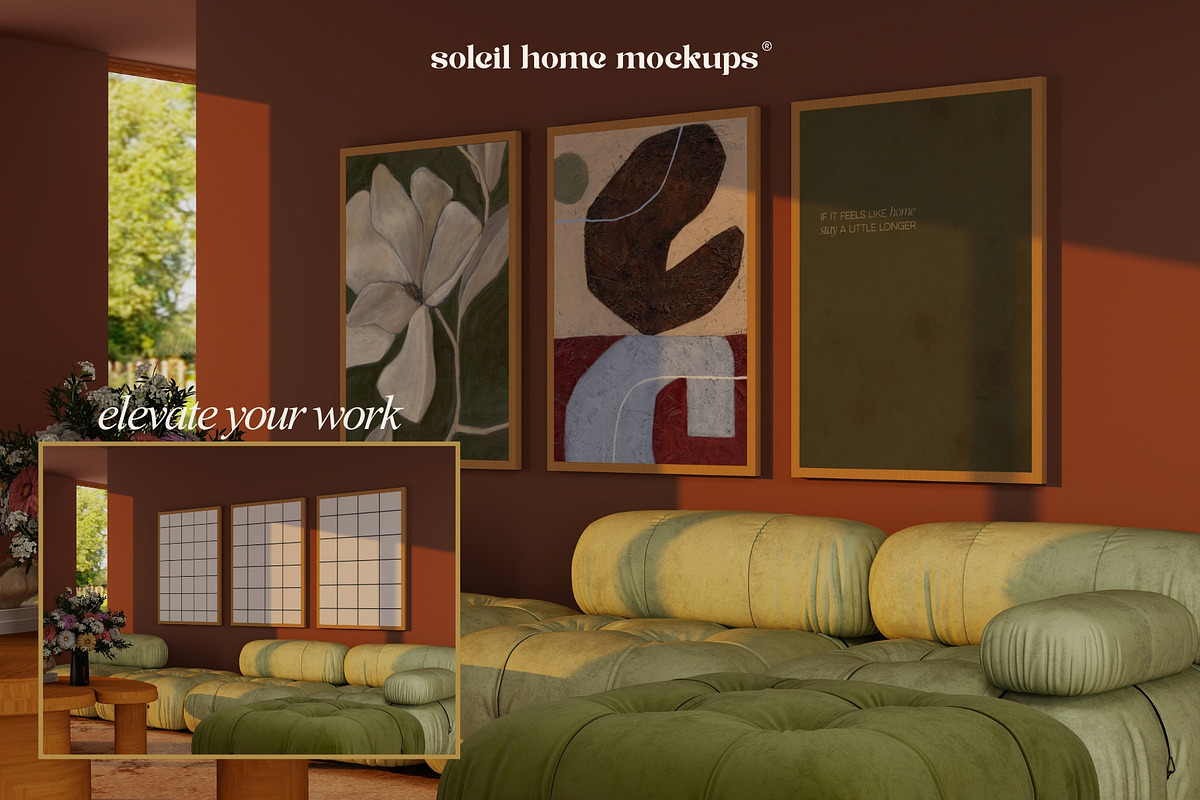 OLIVE | Warm Frame Mockup Set, a Household Mockup by SoleilHomeMockups (Photo 4 of 11)